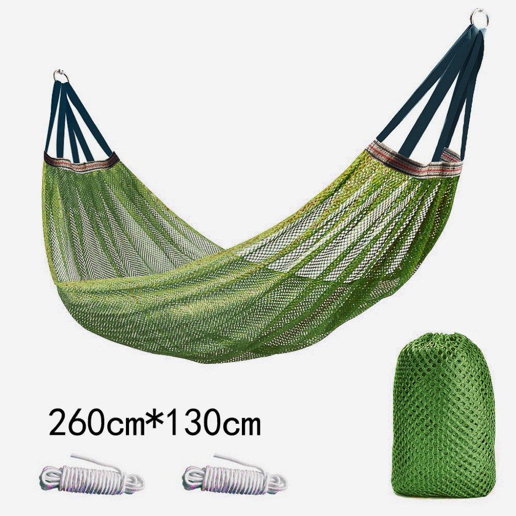 Hammock Outdoor Ice Mesh Swing Curved Stick Anti-Rollover Camping Travel Supplies Foreign Trade Wholesale