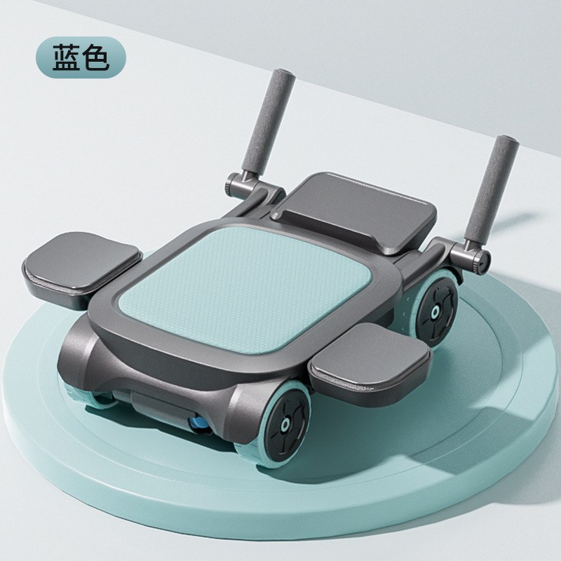 Abdominal wheel [4 wheels integrated] with kneeling pad-blue
