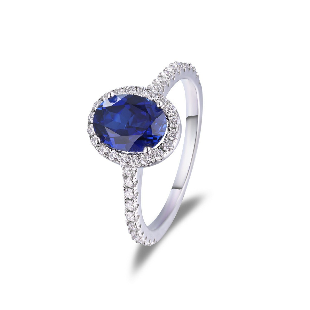 1.5 carat cultured sapphire (moissanite) - Us code size 6 (hong kong code size 13)