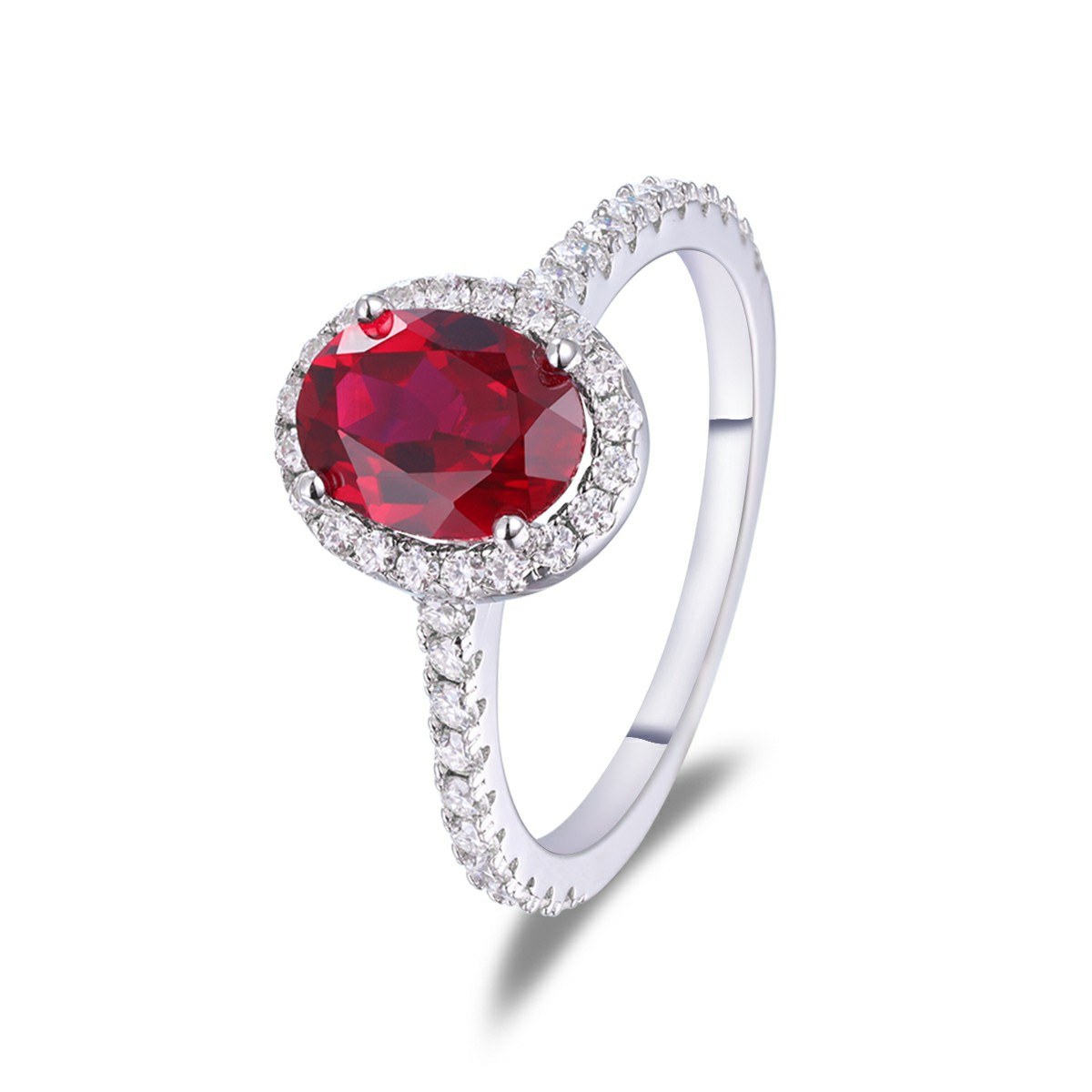 1.5 carat cultured ruby ​​(moissanite) - Us code size 7 (hong kong code size 15)