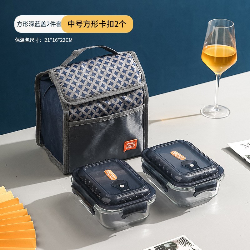 Glass crisper set of two (820ml_+820ml) [gift box]