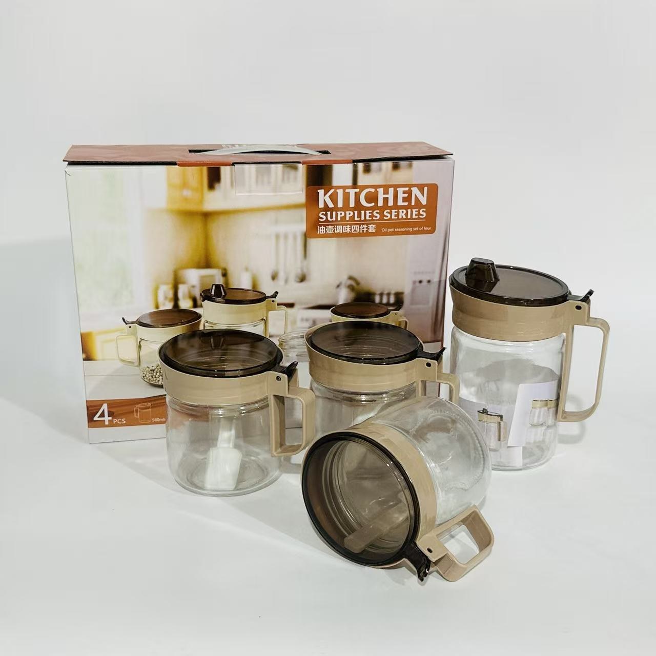 Round oil pot set of four: 16 sets/box