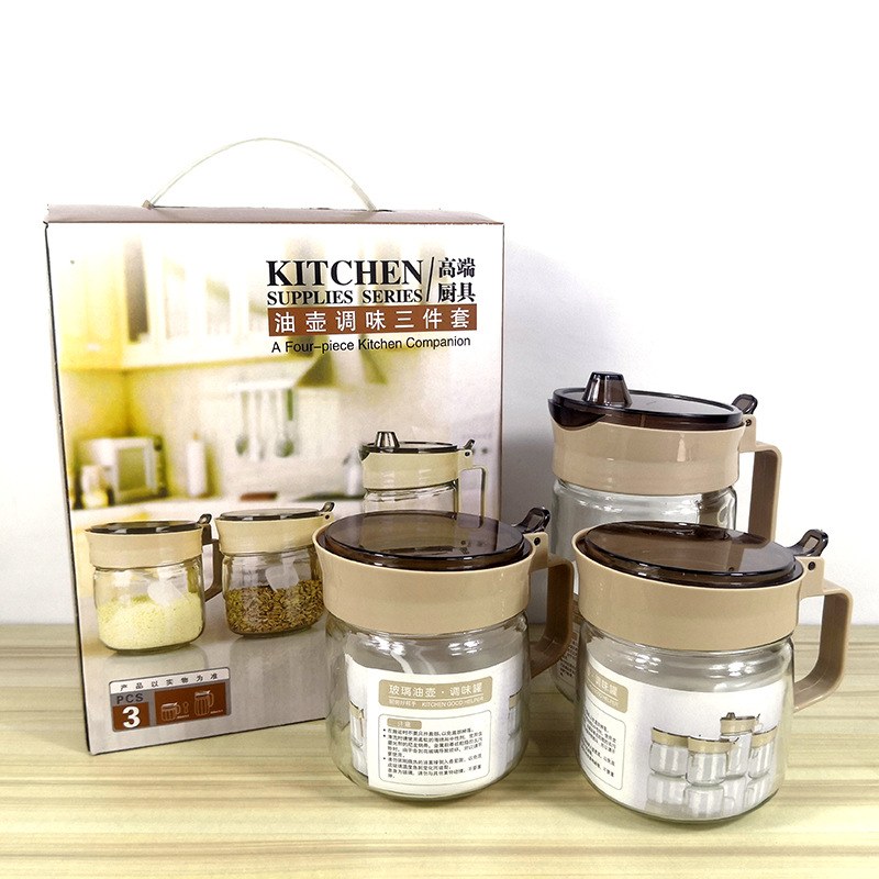 Round oil pot set of three: 24 sets/box