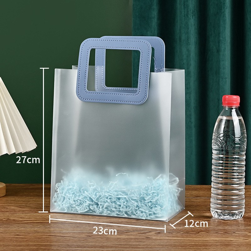 Ice blue square handle 23X12X27 - Ice blue square portable 23x12x27; 23*28*13cm large horizontal version; square