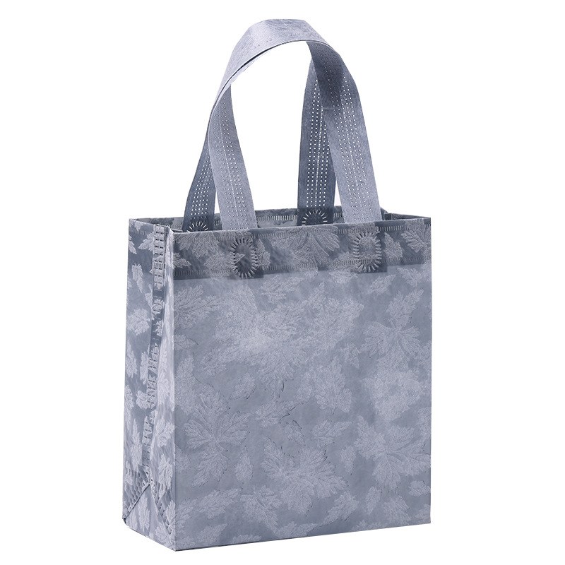Gray leaf pattern;20*18*8;patterned non-woven fabric