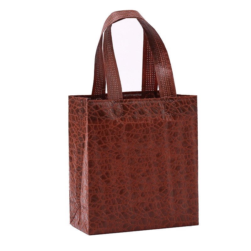 Brown stone pattern;20*18*8;patterned non-woven fabric