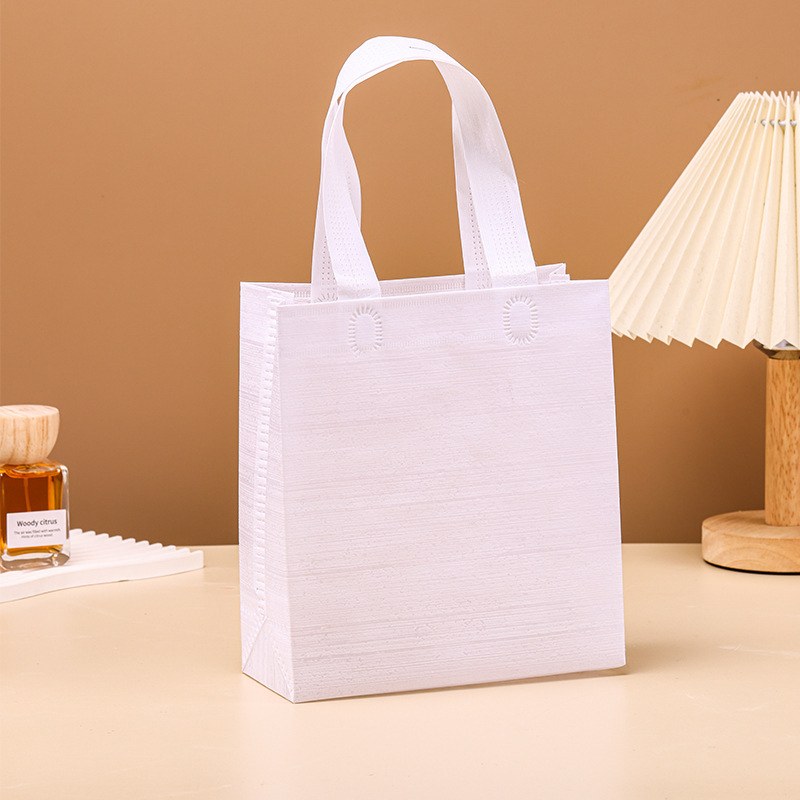White bamboo; 20*18*8; patterned non-woven fabric