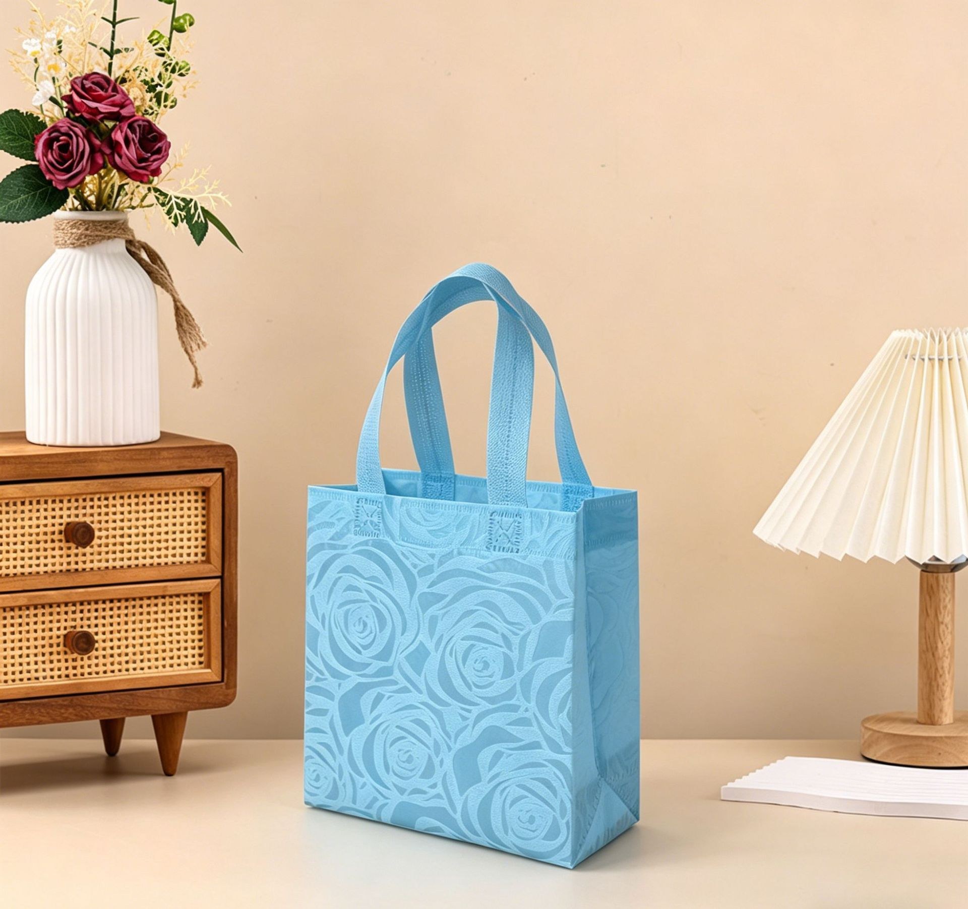Blue Rose - Big blue rose; 20*18*8; patterned non-woven fabric