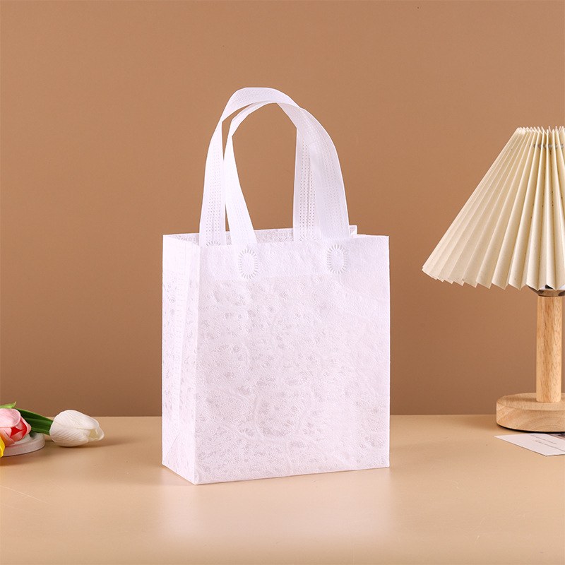 White coral pattern;20*18*8;patterned non-woven fabric