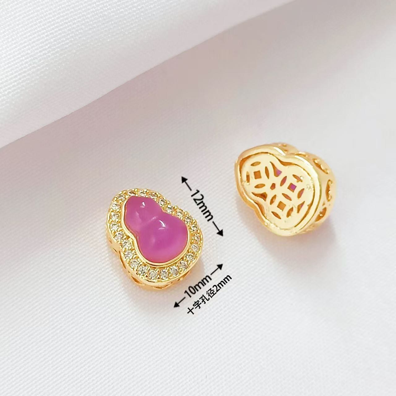 14k gold-filled dark purple gourd spacer beads