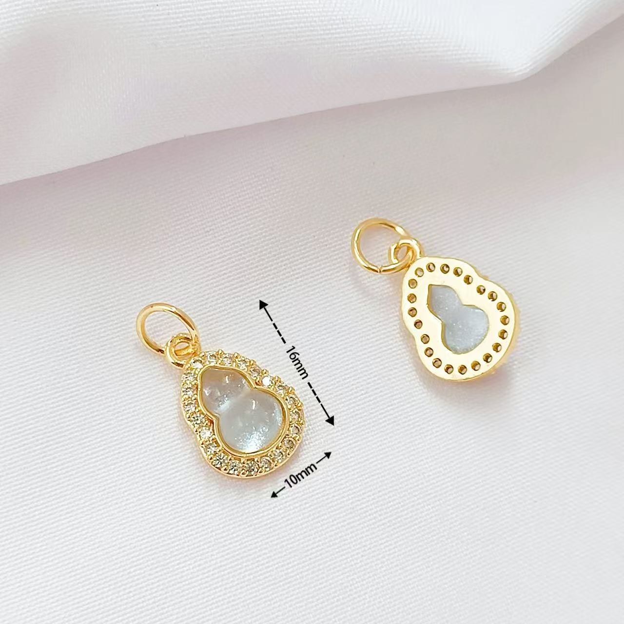14k gold-filled sea blue gourd pendant 1