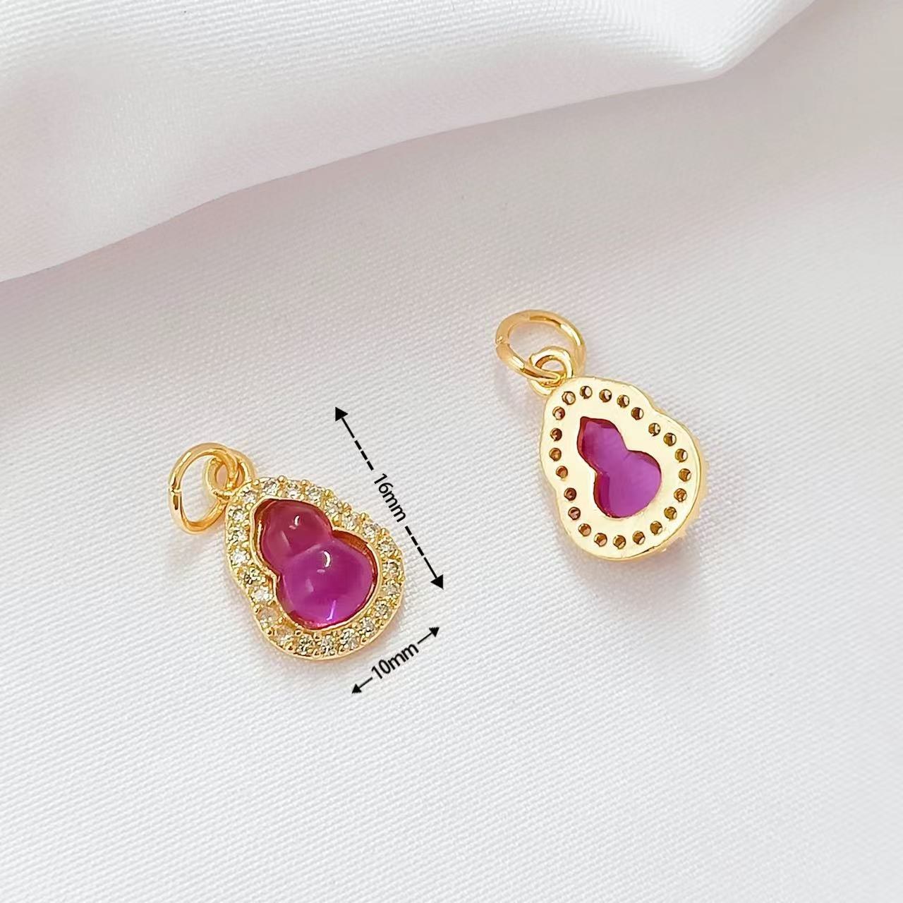 14k gold-filled dark purple gourd pendant 1