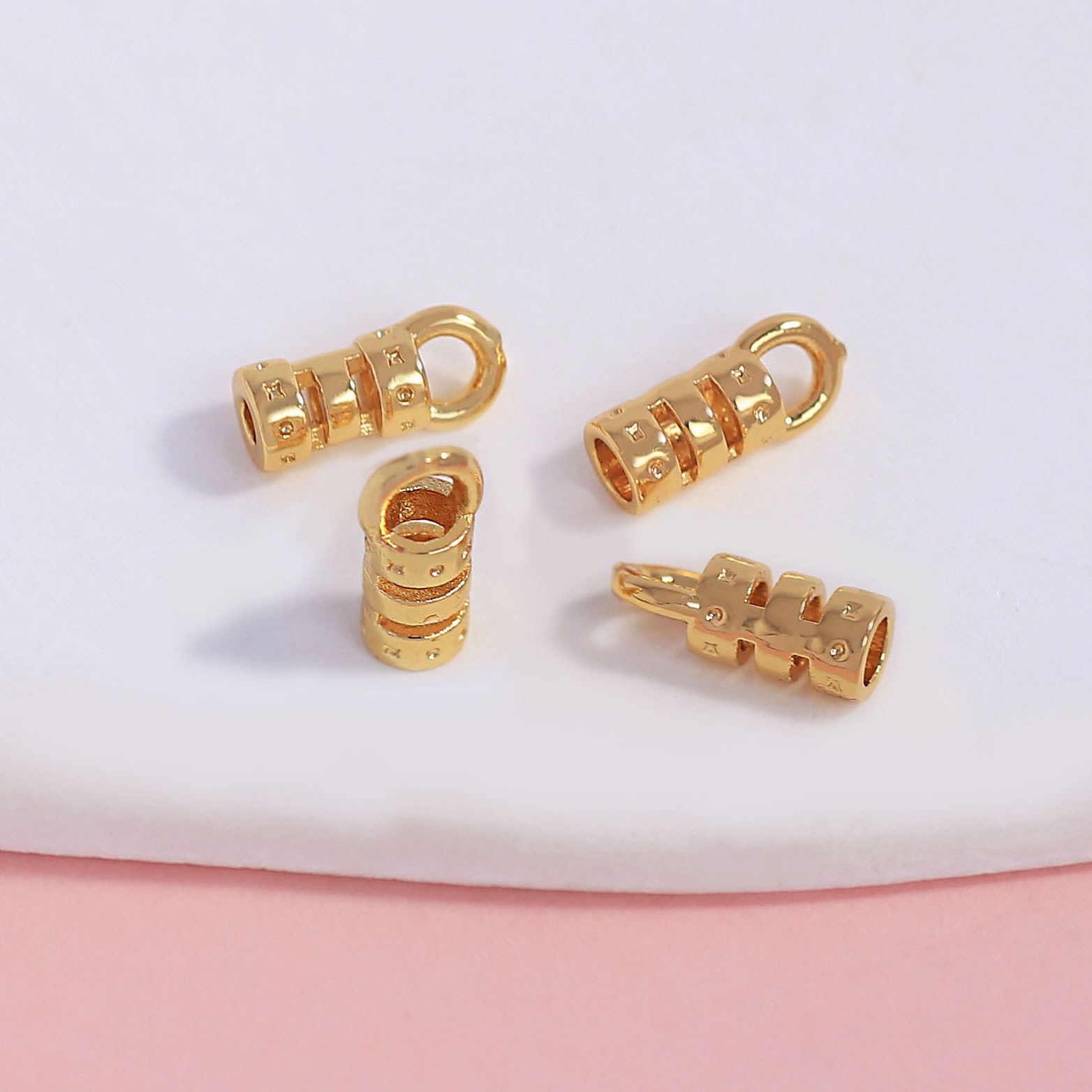 18k real gold electroplating color retention [3.5mm universal clip buckle] 1 piece
